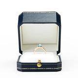 Royal Double Ring Box PU Leather Jewelry Organizer Box