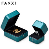 Silk Leather Ring Jewelry Organizer Pendant Storage Rings Gift Case