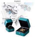 Silk Leather Ring Jewelry Organizer Pendant Storage Rings Gift Case