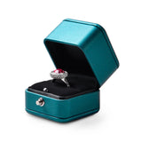 Silk Leather Ring Jewelry Organizer Pendant Storage Rings Gift Case