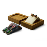 Solid Wood Display Stand Earrings Jewelry Storage Rack Microfiber Material