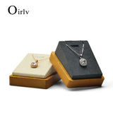 Solid Wood Display Stand Pendant Necklace Earrings Jewelry Counter
