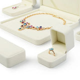Plush Women's Earring Box Couple Rings Jewelry Organizer
