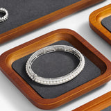 Wooden Jewelry Tray Organizer Solid Wood Stackable Plate