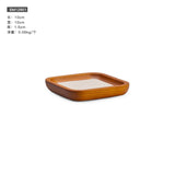 Wooden Jewelry Tray Organizer Solid Wood Stackable Plate