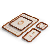 Wooden Jewelry Tray Organizer Solid Wood Stackable Plate