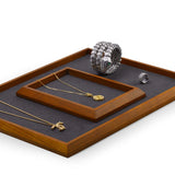 Stackable Solidwood Jewelry Tray for Storage and Display