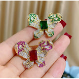 Shining Zircon Butterfly Brooch Pins Fashion Accessory Elegant Ornament