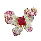 Shining Zircon Butterfly Brooch Pins Fashion Accessory Elegant Ornament