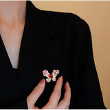 Shining Zircon Butterfly Brooch Pins Fashion Accessory Elegant Ornament