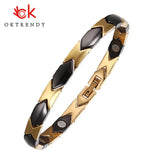Oktrendy Beauty Stainless Steel Ceramic Women Bracelet Bangle Magnetic Jewelry