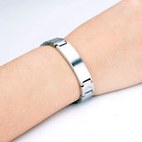 Engrave Stainless Steel ID Bracelet Wristband Bangle