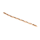 Stainless Steel Magnetic Bracelet with Pink Rhinestones