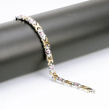 Pink Crystal Stone Magnet Health Bracelet for Women Adjustable Length