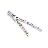 Pink Crystal Stone Magnet Health Bracelet for Women Adjustable Length