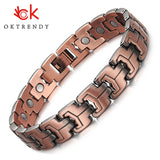 Magnetic Bracelets Red Copper Arthritis Therapy Health Care Hologram Jewelry