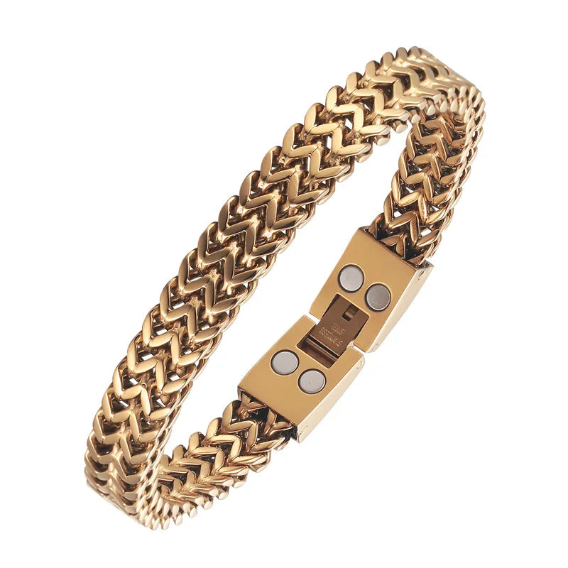 Oktrendy Punk Magnetic Stainless Steel Bangle