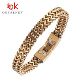 Oktrendy Punk Magnetic Stainless Steel Bangle