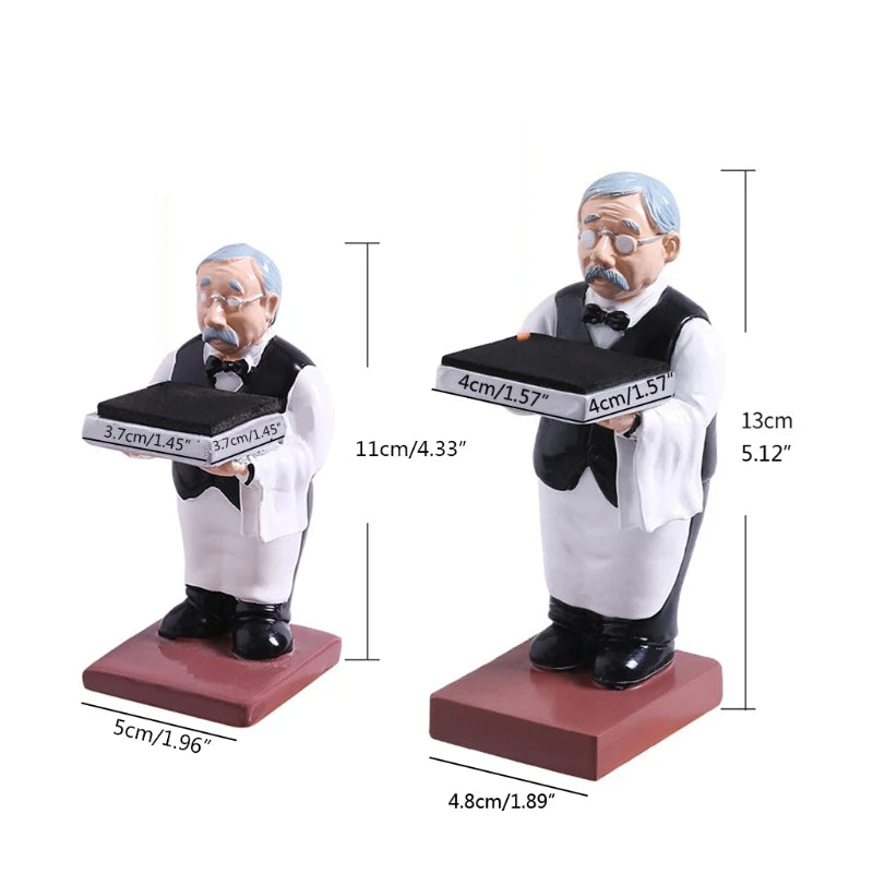 Old Butler Man Watch Stand Glasses Holder Storage Table