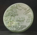 Natural Hetian Jade Landscape Pendant Hand Carved