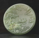 Natural Hetian Jade Landscape Pendant Hand Carved