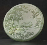 Natural Hetian Jade Landscape Pendant Hand Carved