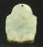 Old Natural Jade Hand Carved Buddha Pendant