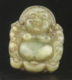 Old Natural Jade Hand Carved Buddha Pendant