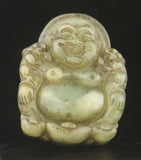 Old Natural Jade Hand Carved Buddha Pendant