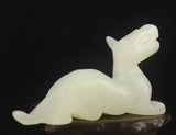 Old Natural Jade Hand Carved Dragon Pendant Statue