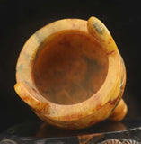 Old Natural Jade Carved Dragon Statue Bottle
