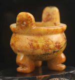Old Natural Jade Carved Dragon Statue Bottle