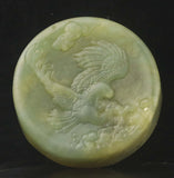 Vintage Jade Hand Carved Eagle Pendant
