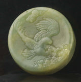 Vintage Jade Hand Carved Eagle Pendant