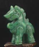 Vintage Hand Carved Natural Jade Horse Pendant