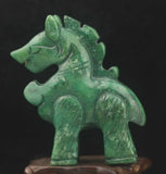 Vintage Hand Carved Natural Jade Horse Pendant