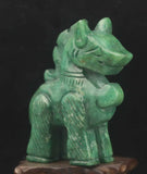 Vintage Hand Carved Natural Jade Horse Pendant