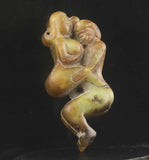 Hand Carved Natural Jade Man and Woman Statue