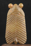 Vintage Hetian Jade Hand Carved Cicada Pendant