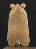 Vintage Hetian Jade Hand Carved Cicada Pendant