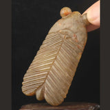 Vintage Hetian Jade Hand Carved Cicada Pendant