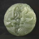Natural Hetian Jade Dragon Pendant Hand Carved Statue