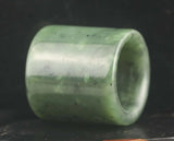 Natural Hetian Green Jade Hand Carved Statue Ring Pendant