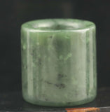 Natural Hetian Green Jade Hand Carved Statue Ring Pendant