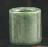 Natural Hetian Green Jade Hand Carved Statue Ring Pendant