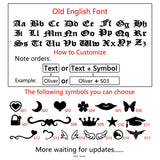 Old English Choker Necklace Personalized Letter Gothic Delicate Choker Jewelry