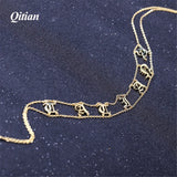 Old English Choker Necklace Personalized Letter Gothic Delicate Choker Jewelry