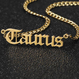 Old English Font Name Necklace Stainless Steel Customized Cuban Chain