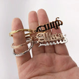 Old English Name Keychain Stainless Steel Vintage Jewelry