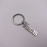 Old English Name Keychain Stainless Steel Vintage Jewelry